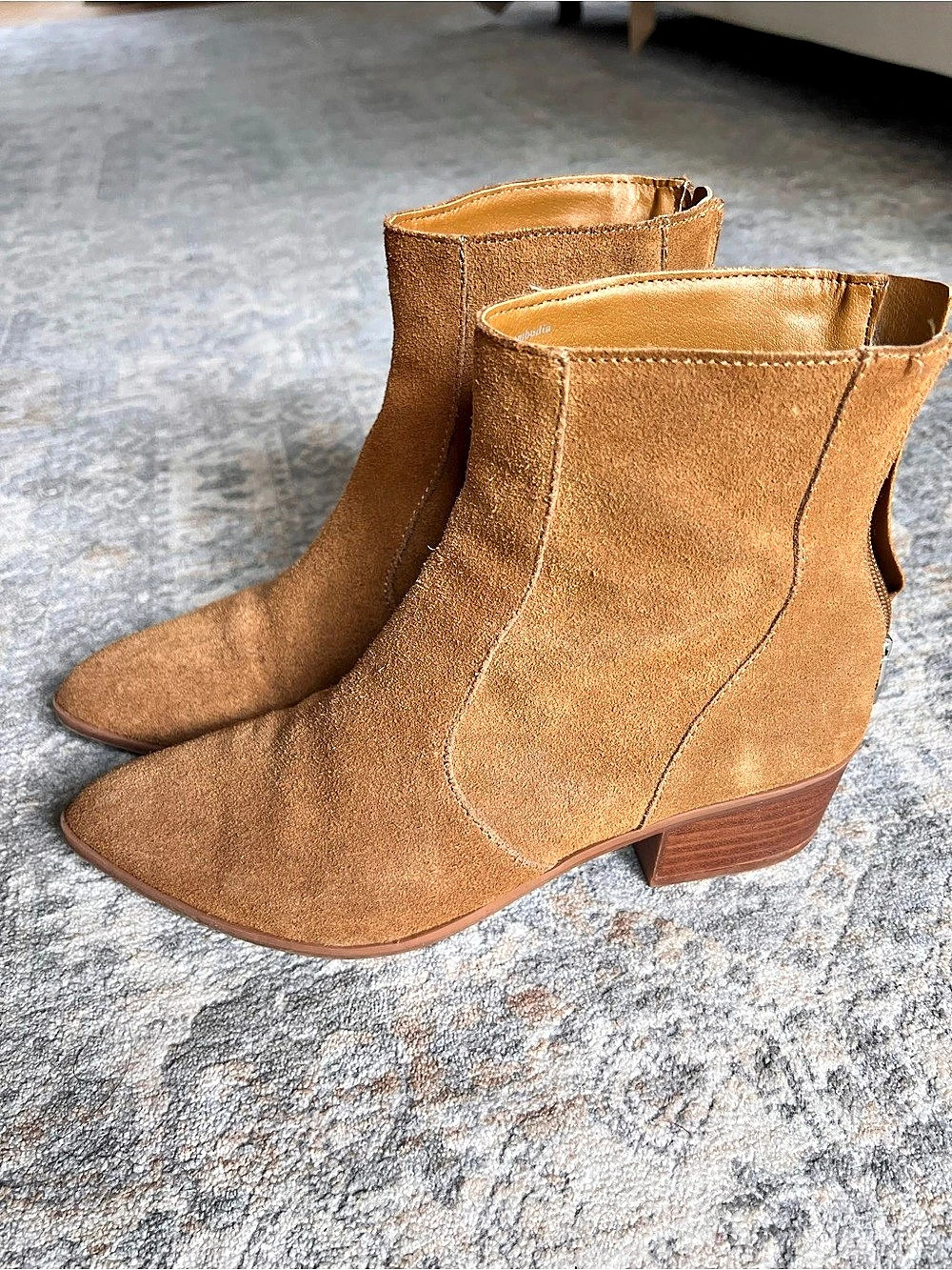Dolce Vita Pointed Toe Ankle Boots in Brown